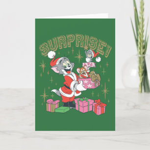 Tom, Jerry, and Nibbles Holiday Surprise Card
