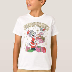 Tom, Jerry, and Nibbles Holiday Surprise T-Shirt