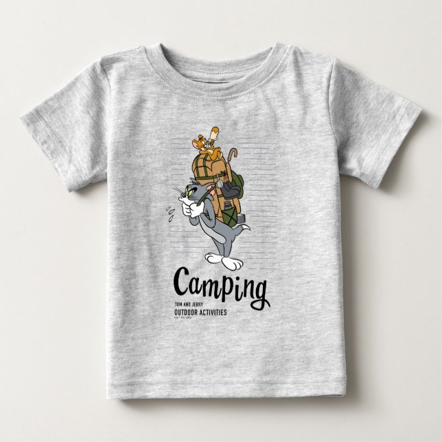 Tom & Jerry Camping Baby T-Shirt (Front)