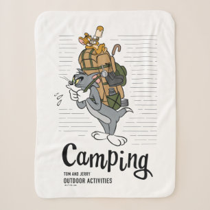 Tom & Jerry Camping Sherpa Blanket