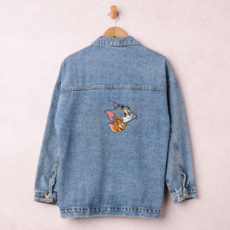 Tom & Jerry Cartoon Crew Socks | Fun Classic Anima Denim Jacket