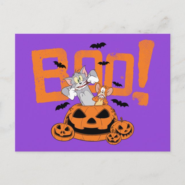 Tom & Jerry | Happy Halloween Boo Postcard (Front)