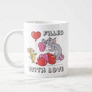 Tom & Jerry Inflate Valentine Heart Balloons Large Coffee Mug