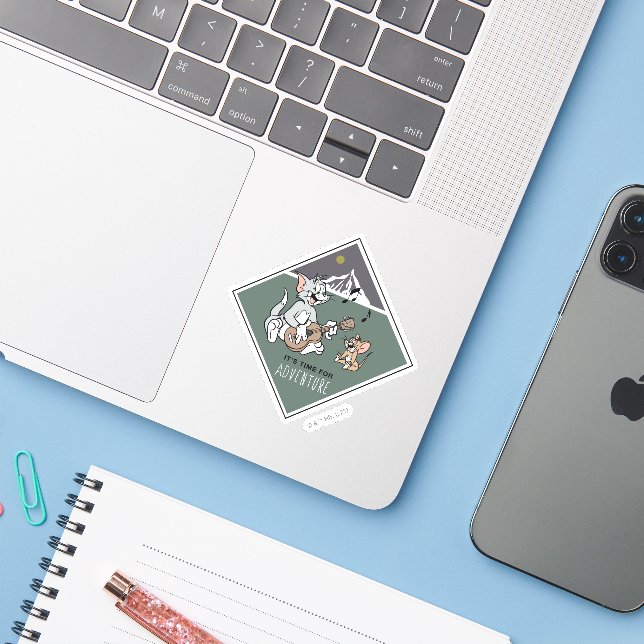 Tom & Jerry "It's Time For Adventure" (Laptop w/ iPhone)