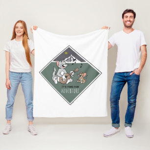 Tom & Jerry "It's Time For Adventure" Fleece Blanket