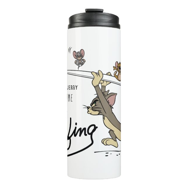 Tom & Jerry "It's Time For Surfing" Thermal Tumbler (Front)