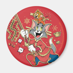 Tom & Jerry Lighting Firecrackers Magnet