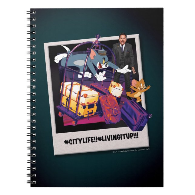 Tom & Jerry Luggage Crash Photograph Notebook (Front)