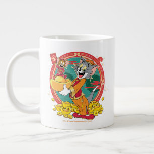 Tom & Jerry New Years Red Envelope Large Coffee Mug