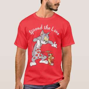 Tom & Jerry Painting Valentine Hearts T-Shirt