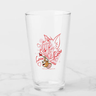 Tom & Jerry Valentine Painting Glass