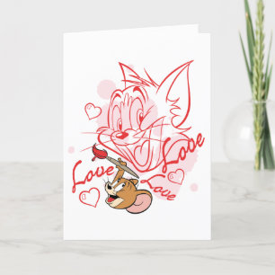 Tom & Jerry Valentine Painting Holiday Card