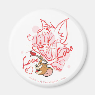 Tom & Jerry Valentine Painting Magnet