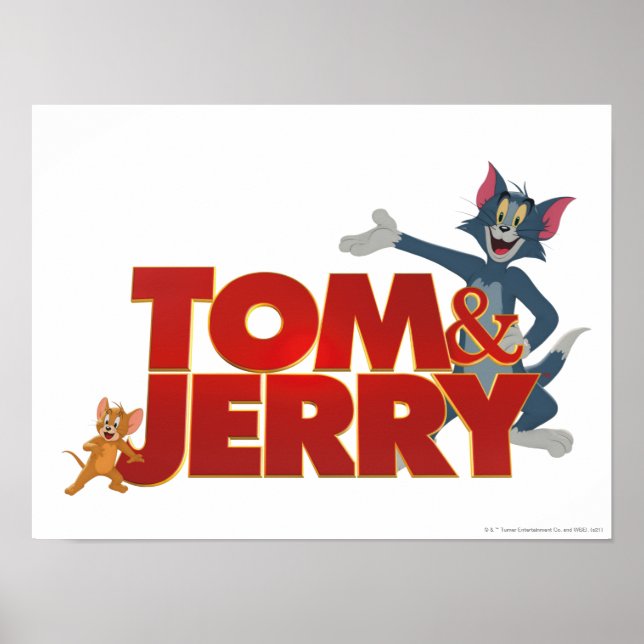 Tom & Jerry With Movie Logo Poster (Front)