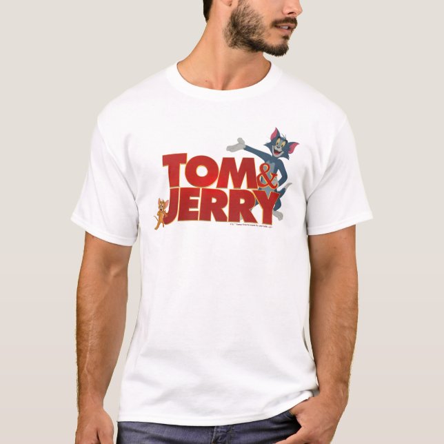 Tom & Jerry With Movie Logo T-Shirt (Front)