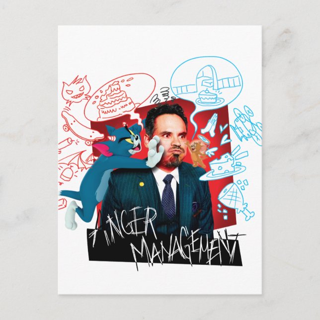 Tom & Jerry With Terrance - Anger Management Postcard (Front)