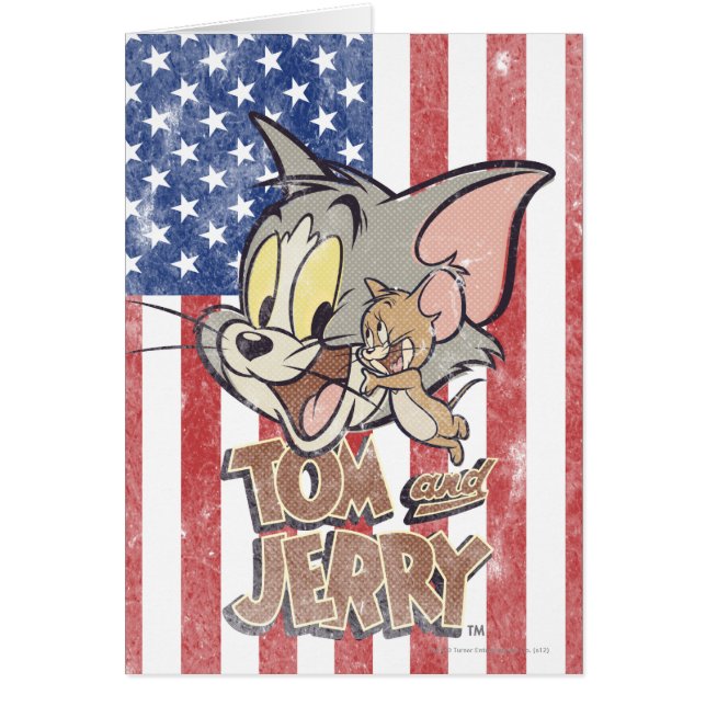 Tom & Jerry With US Flag (Front)
