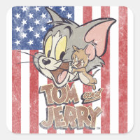Tom & Jerry With US Flag