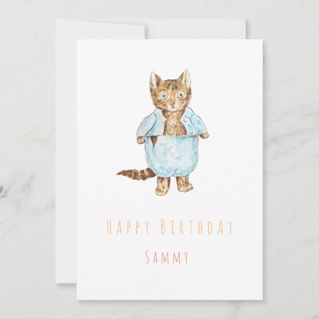 Tom Kitten birthday greeting card  (Front)