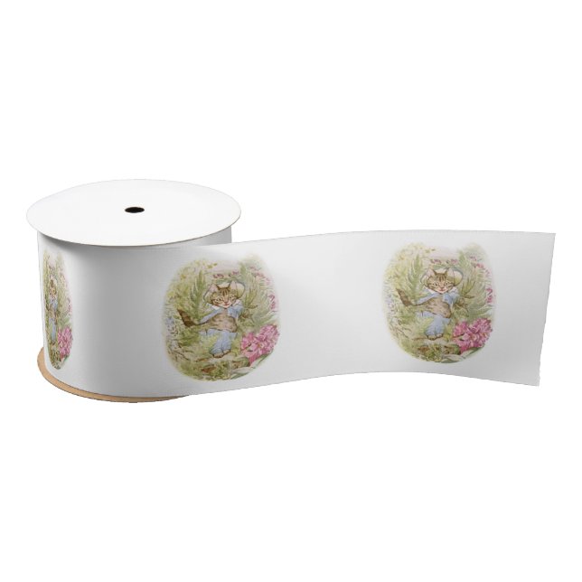Tom Kitten (Cute Cat Illustration) Beatrix Potter Satin Ribbon (Spool)