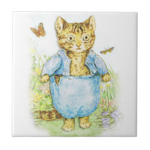 Tom Kitten in his Blue Suit by Beatrix Potter Ceramic Tile