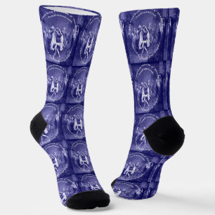 Tom Lost His Reason All Together Burns Night Blue Socks