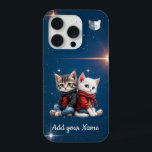 Tom & Luna – Personalized Starry Night Phone Case<br><div class="desc">Bring a little magic everywhere you go with this Tom & Luna’s Adventures™ personalized phone case! Featuring Tom, the little grey tabby kitten, and Luna, the little pure white fluffy kitten, sitting together under a sparkling starry night sky, this design blends cuteness, warmth, and winter charm. Add your own name...</div>