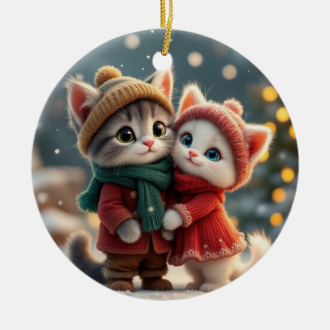 🎄Tom & Luna’s Adventures – 2025 Christmas Edition Ceramic Ornament (Front)