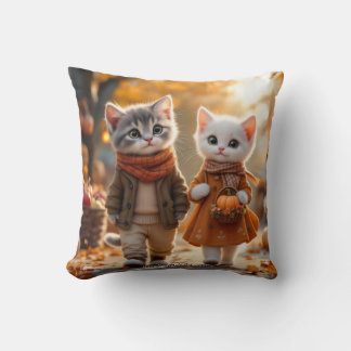 Tom & Luna’s Adventures – Cozy Autumn Walk Throw P Cushion