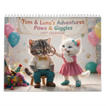 Tom & Luna’s Paws & Giggles 2027 Funny Calendar