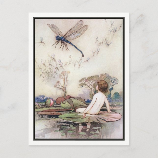 Tom Meets the Dragonfly by Warwick Goble Postcard (Front)