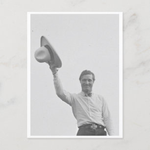 Tom Mix Entertaining A Group Of Boys Postcard