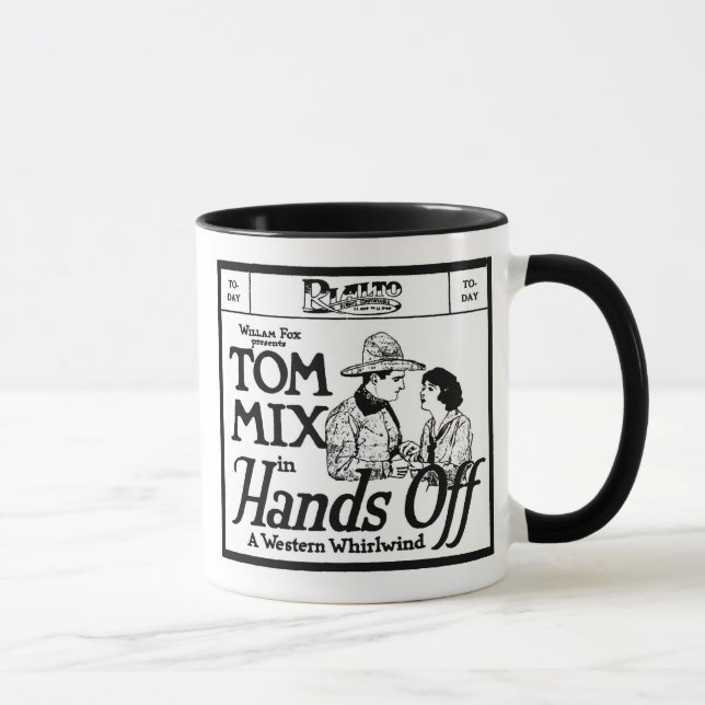 Tom Mix HANDS OFF 1921 Mug (Right)