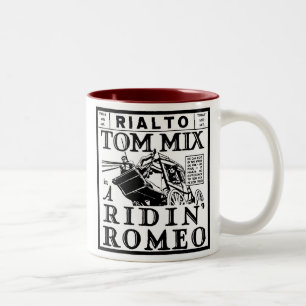Tom Mix Ridin' Romeo 1921 Two-Tone Coffee Mug