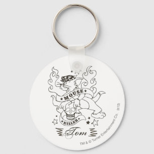 Tom Mouse Killer Tattoo 1 Key Ring