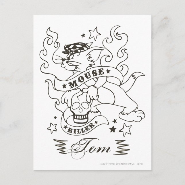 Tom Mouse Killer Tattoo 1 Postcard (Front)