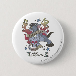 Tom Mouse Killer Tattoo 2 6 Cm Round Badge