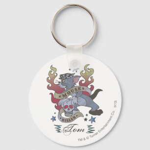 Tom Mouse Killer Tattoo 2 Key Ring