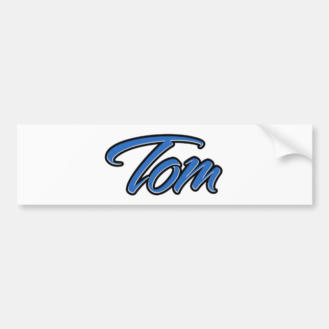 Tom Name blue Aufkleber Sticker Autoaufkleber (Front)