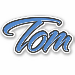 Tom name blue sticker embroiderset