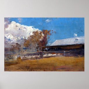 Tom Roberts Shearing the Rams Poster