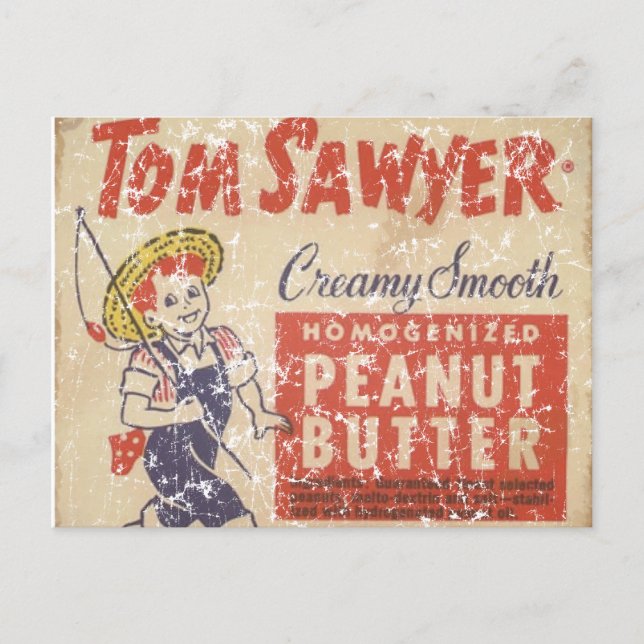 Tom Sawyer - 1945- distressed Postcard (Front)