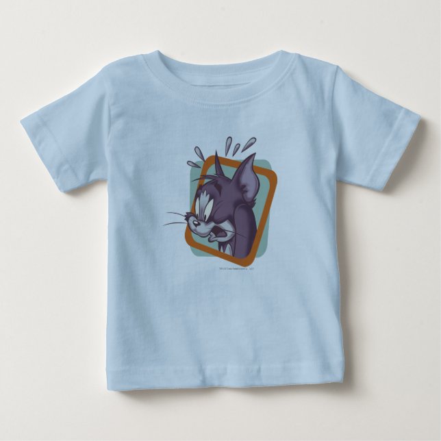 Tom Scaredy Cat Baby T-Shirt (Front)