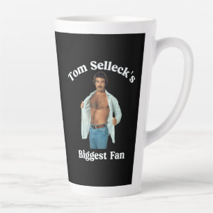 Tom Selleck's Biggest Fan Retro Style Design Latte Mug