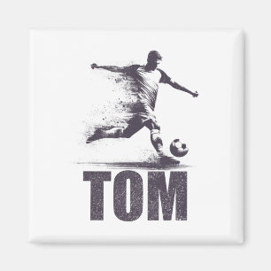 Tom Soccer Boys Personalized First Name Tom Magnet