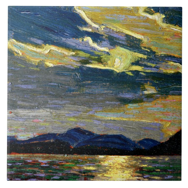 Tom Thomson - Hot Summer Moonlight Ceramic Tile (Front)