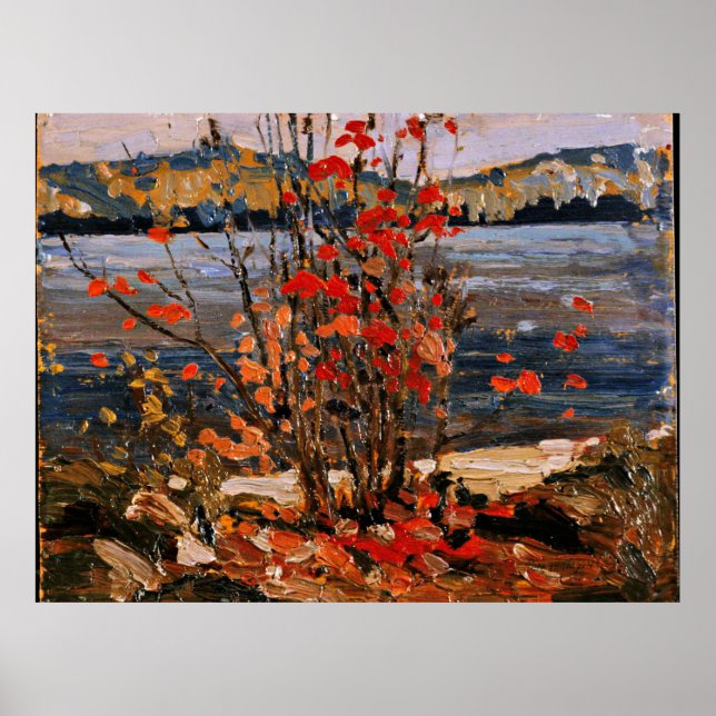 Tom Thomson - Lake and Red Tree Poster (Front)