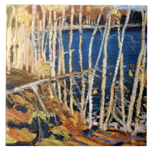 Tom Thomson painting, Blue Lake, Ceramic Tile