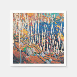 Tom Thomson Painting In the Northland Ontario Land Napkin
