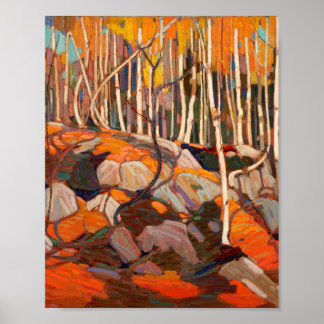 Tom Thomson Painting The Birch Grove Ontario Land Poster